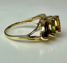 Load image into Gallery viewer, 14K Gold Amethyst Topaz Citrine Garnet Peridot Ring sz 7.75 (3.6g)
