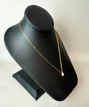 Load image into Gallery viewer, 14K Gold Filled Opal Cubic Zirconia Pendant on 16" Chain &amp; Screw Back Earrings Set
