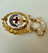 Load image into Gallery viewer, Vintage Cross &amp; Crown Sunday School Pin (1.5")
