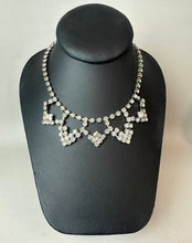 Load image into Gallery viewer, Vintage Clear Prong Set Rhinestone Choker Necklace (14.5")
