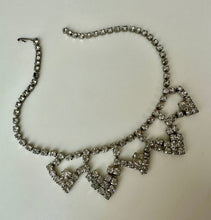 Load image into Gallery viewer, Vintage Clear Prong Set Rhinestone Choker Necklace (14.5")
