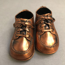 Load image into Gallery viewer, Vintage Bronzed Copper Baby Shoes (5")
