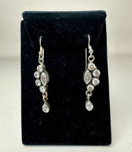 Load image into Gallery viewer, Sterling Swiss White Topaz Drop Earrings (2")
