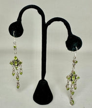 Load image into Gallery viewer, Sterling Peridot Chandelier Earrings (3.5")
