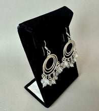 Load image into Gallery viewer, Sterling Rainbow Moonstone Beaded Chandelier Earrings (2")
