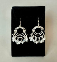 Load image into Gallery viewer, Sterling Rainbow Moonstone Beaded Chandelier Earrings (2")
