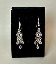Load image into Gallery viewer, Sterling Amethyst Drop Earrings (2.25")
