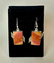 Load image into Gallery viewer, Sterling Imperial Jasper Modern Setting Earrings (1.75")
