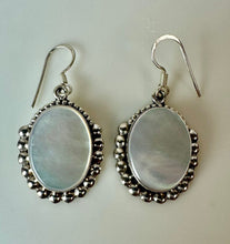 Load image into Gallery viewer, Sterling Mother of Pearl Earrings (1.5")
