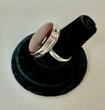 Load image into Gallery viewer, Sterling Oval Carnelian Ring sz 7
