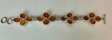 Load image into Gallery viewer, Sterling Baltic Amber Cluster Link Bracelet (8")
