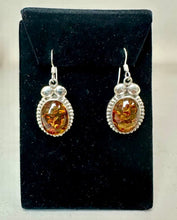 Load image into Gallery viewer, Sterling Baltic Amber Earrings (1.5")
