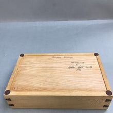 Load image into Gallery viewer, Handcrafted Wood Treasure Box Signed (3x11x7)
