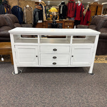 Load image into Gallery viewer, White TV Stand (32x60x19) AS IS
