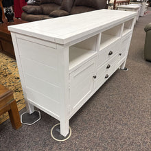 Load image into Gallery viewer, White TV Stand (32x60x19) AS IS

