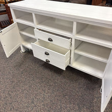 Load image into Gallery viewer, White TV Stand (32x60x19) AS IS
