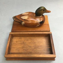 Load image into Gallery viewer, Hand Carved Wooden Duck Decoy Lidded Box (8x10x6)
