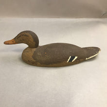 Load image into Gallery viewer, Vintage Rustic Wood Carved Brown Duck Decoy (6x18)(As Is)
