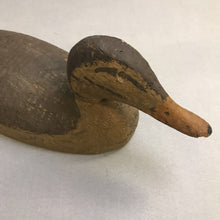 Load image into Gallery viewer, Vintage Rustic Wood Carved Brown Duck Decoy (6x18)(As Is)

