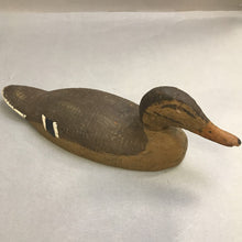 Load image into Gallery viewer, Vintage Rustic Wood Carved Brown Duck Decoy (6x18)(As Is)
