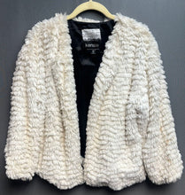 Load image into Gallery viewer, Kenzie White Polyester Faux Fur Jacket Size L
