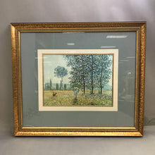 Load image into Gallery viewer, Framed Print, Fields in Spring / Under the Poplars (25x29) (As-Is)
