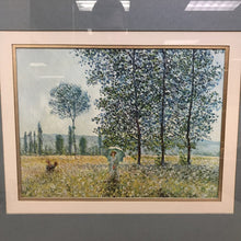 Load image into Gallery viewer, Framed Print, Fields in Spring / Under the Poplars (25x29) (As-Is)
