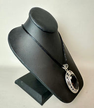 Load image into Gallery viewer, Sterling Smoky Quartz 2.75" Pendant on Black Satin Cord Necklace
