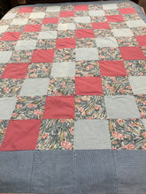 Load image into Gallery viewer, Handmade Blue &amp; Pink Quilt (82x68)
