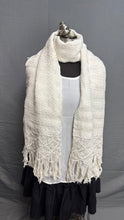 Load image into Gallery viewer, Hand Woven White Delicate Shawl (80x24)
