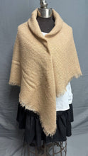 Load image into Gallery viewer, Echo Hand Woven Tan Delicate Shawl (44x44)
