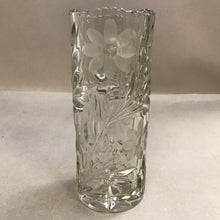 Load image into Gallery viewer, American Brilliant Etched Daisy Glass Cylinder Vase (10")
