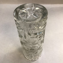 Load image into Gallery viewer, American Brilliant Etched Daisy Glass Cylinder Vase (10")
