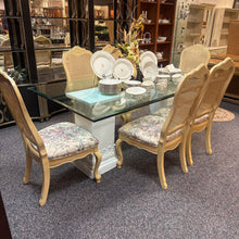 Load image into Gallery viewer, Glass Top Dining Table (30x42x78) w/6 Chairs
