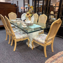 Load image into Gallery viewer, Glass Top Dining Table (30x42x78) w/6 Chairs
