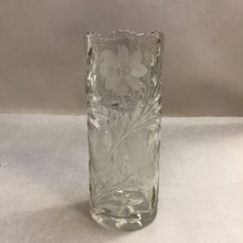 Load image into Gallery viewer, American Brilliant Etched Daisy Glass Cylinder Vase (10")
