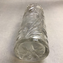 Load image into Gallery viewer, American Brilliant Etched Daisy Glass Cylinder Vase (10")
