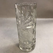 Load image into Gallery viewer, American Brilliant Etched Daisy Glass Cylinder Vase (10")

