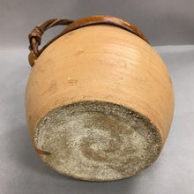 Load image into Gallery viewer, Vintage Twisted Wicker Handled Terracotta Pottery Basket (15")
