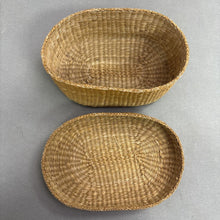 Load image into Gallery viewer, Vintage Woven Covered Basket (3x8x6)
