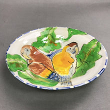 Load image into Gallery viewer, Signed Pottery Macaw Birds Decorative Bowl (1.75x8.5)
