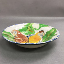 Load image into Gallery viewer, Signed Pottery Macaw Birds Decorative Bowl (1.75x8.5)

