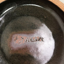Load image into Gallery viewer, Vintage Brown Fraser Pottery Signed Footed Platter (12x9)
