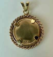 Load image into Gallery viewer, 14K Gold Round Cherub Pendant 1" (3.4g)

