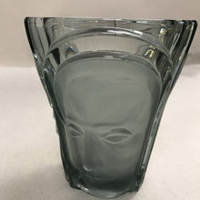 Load image into Gallery viewer, August Walther &amp; Söhne Art Deco Glass Vase 3 Faces Man Woman Child Germany (7")
