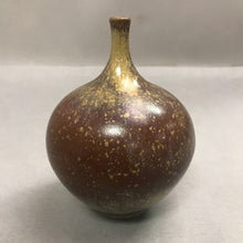 Load image into Gallery viewer, Studio Pottery Brown Glazed Vase W/ Gold Specks (7")
