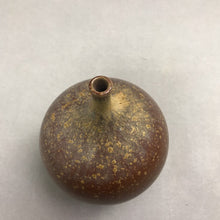 Load image into Gallery viewer, Studio Pottery Brown Glazed Vase W/ Gold Specks (7")
