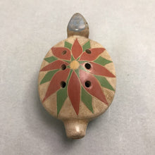 Load image into Gallery viewer, Mexican Clay Pottery Hand Painted Turtle Ocarina Whistle Flute (2x6)
