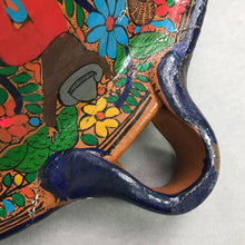Load image into Gallery viewer, Hand Painted Mexican Folk Art Pottery Bowl with Handles (4x11)(As Is)
