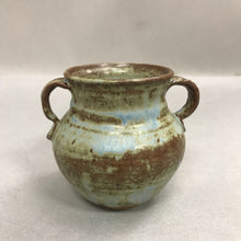 Load image into Gallery viewer, Studio Pottery Blue Brown w/Handles Signed (4")
